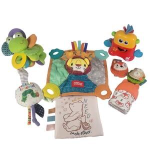 Infant Baby Toy Bundle Soft Rattles Lovey Teethers Lot of 8 Fisher Price Monster